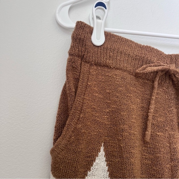 Promesa Pant and Top Set with Stars Brown Mocha Color Wide Leg Size Large - Picture 11 of 16